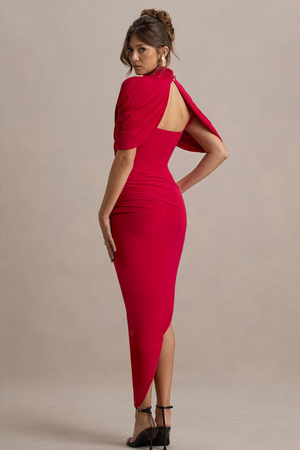 Asymmetrisches Draped Kleid