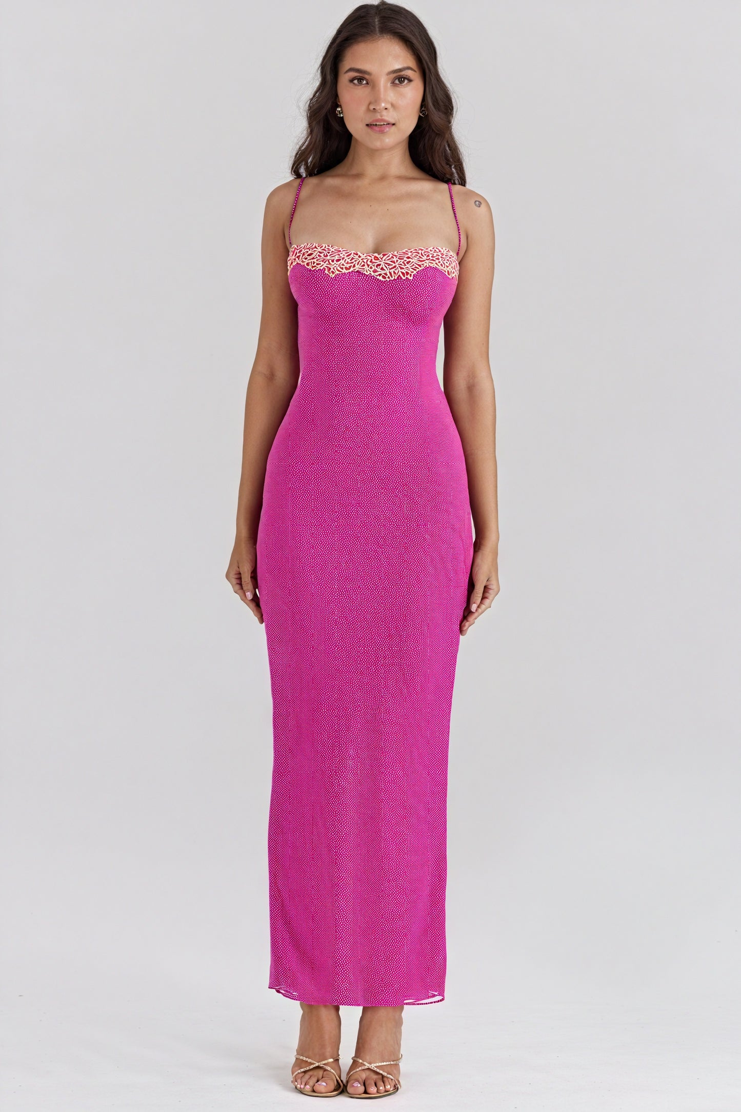 Figurbetontes Kleid mit Struktur