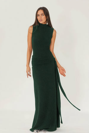 Elegantes, ärmelloses Kleid mit hohem Kragen