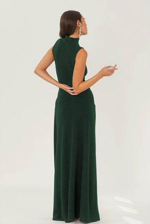 Elegantes, ärmelloses Kleid mit hohem Kragen