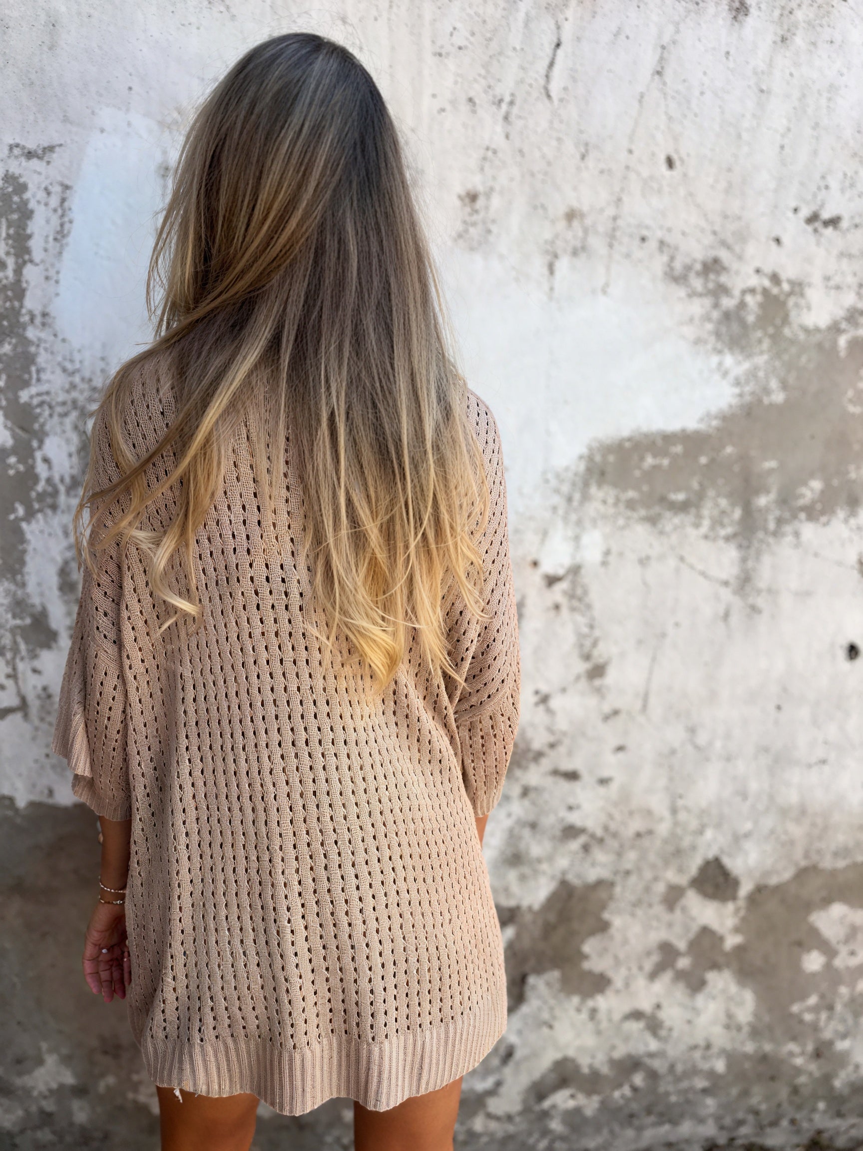 Lässiger Strickpullover mit V-Ausschnitt