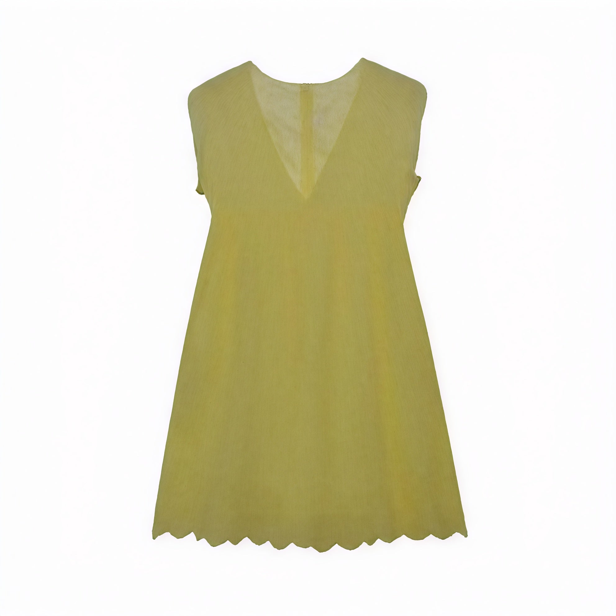 Damen Kleid Perforiertes V-Ausschnitt Ärmelloses Sommerkleid mit Wellensaum – Atmungsaktiv & Lässig-Chic-81587-53ab727e-d8cd-408d-8408-9f0614c4537d