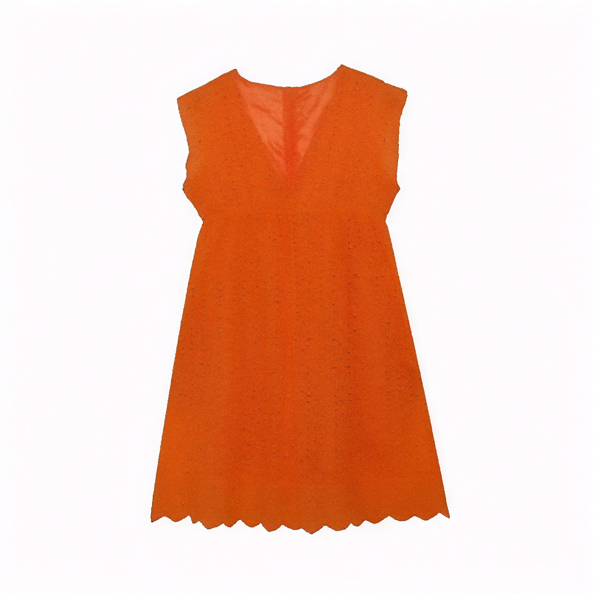 Damen Kleid Perforiertes V-Ausschnitt Ärmelloses Sommerkleid mit Wellensaum – Atmungsaktiv & Lässig-Chic-81587-75e17fb2-c2bd-4f34-918f-53500a9e20da