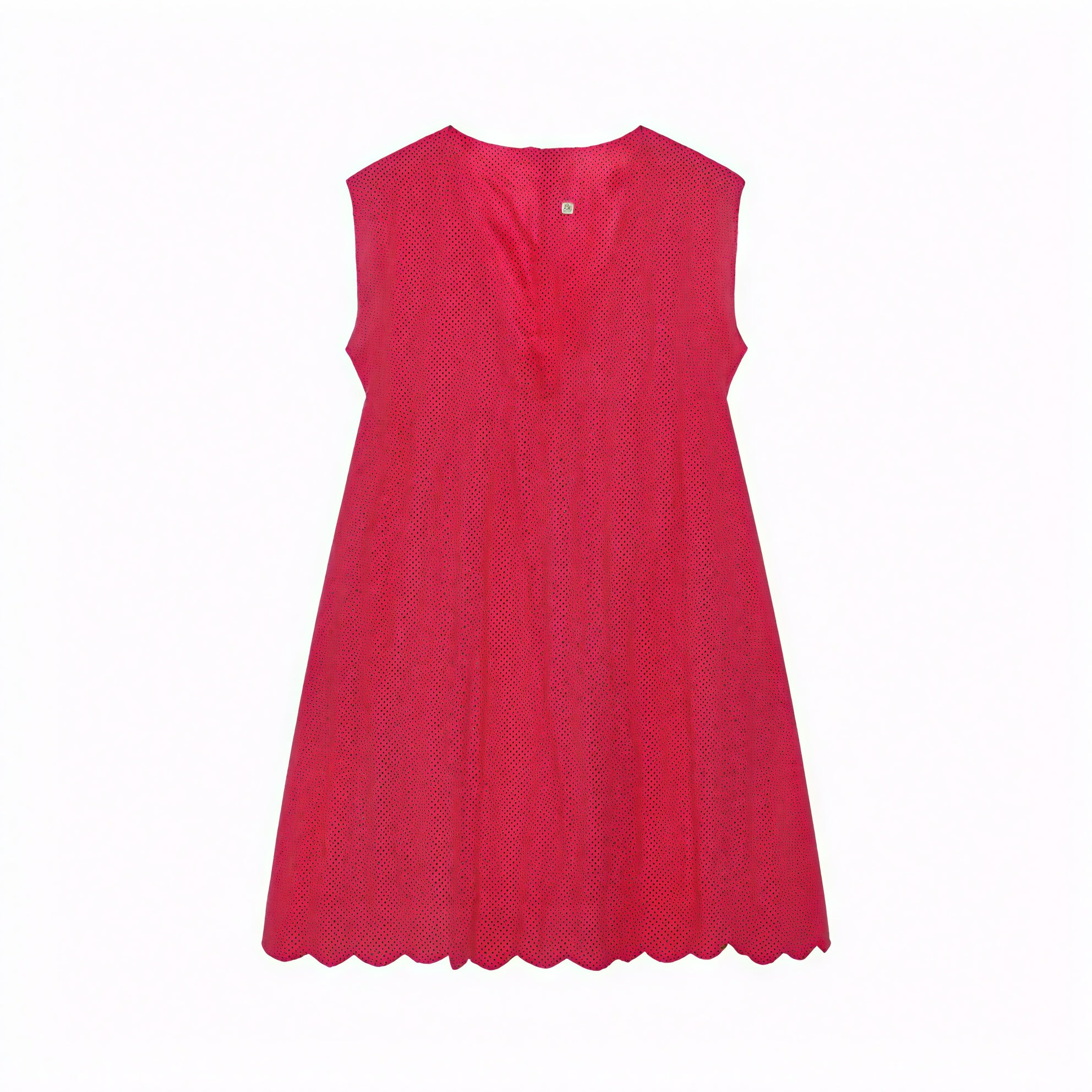 Damen Kleid Perforiertes V-Ausschnitt Ärmelloses Sommerkleid mit Wellensaum – Atmungsaktiv & Lässig-Chic-81587-0bc1d5f2-4369-47c5-ba13-095e732b81a6