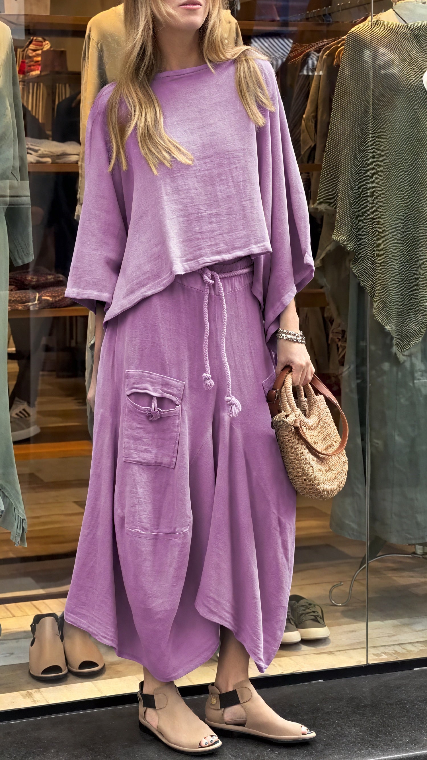 Damen Zweiteiler Set – Lockere Passform, Kordelzug, mit Taschen-81991-9d261f5e-ac3c-4f15-ac2f-1ddffd971d22