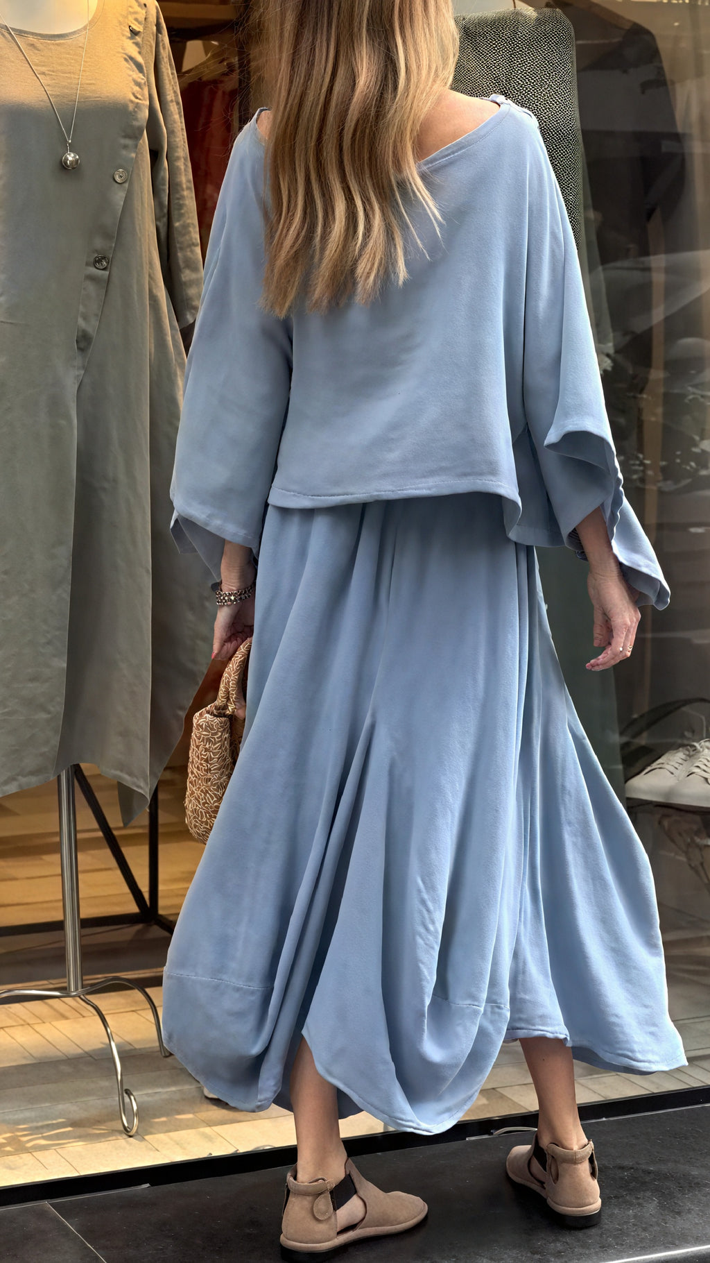 Damen Zweiteiler Set – Lockere Passform, Kordelzug, mit Taschen-81991-11274bf4-e7f3-4da1-a51a-4adba07bad40