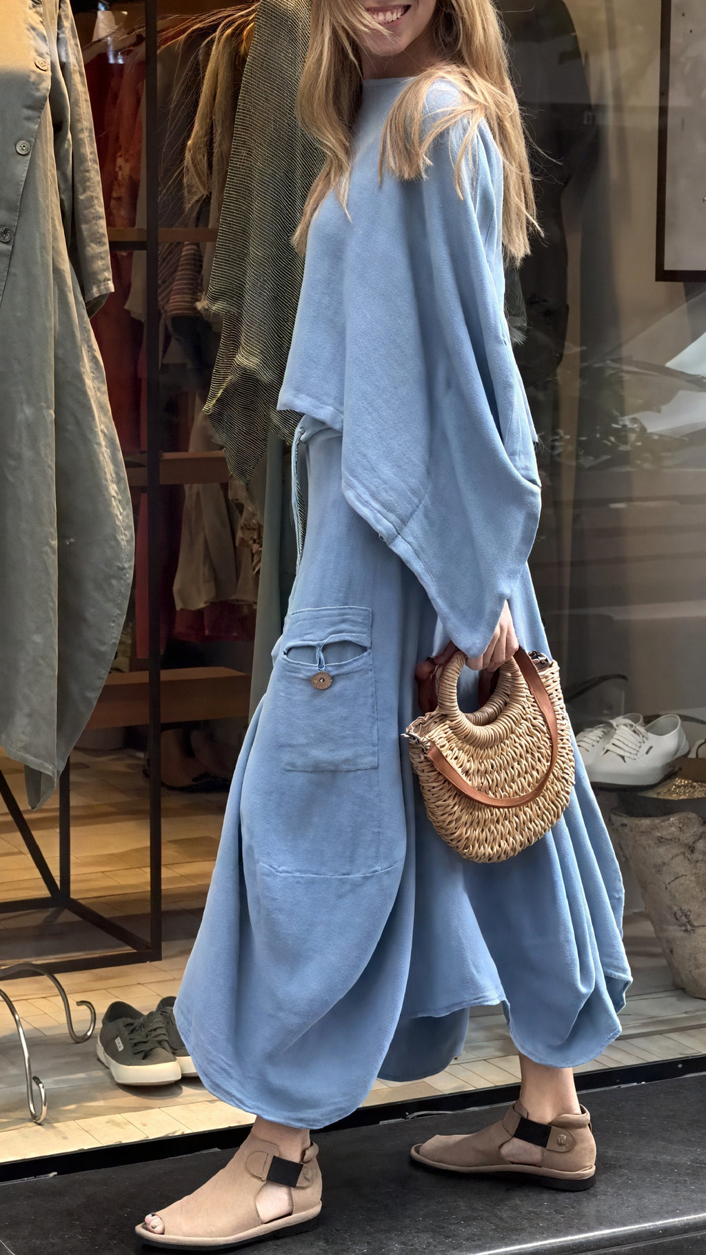 Damen Zweiteiler Set – Lockere Passform, Kordelzug, mit Taschen-81991-cbcb318b-6766-4ce2-9dac-e586d4503c55