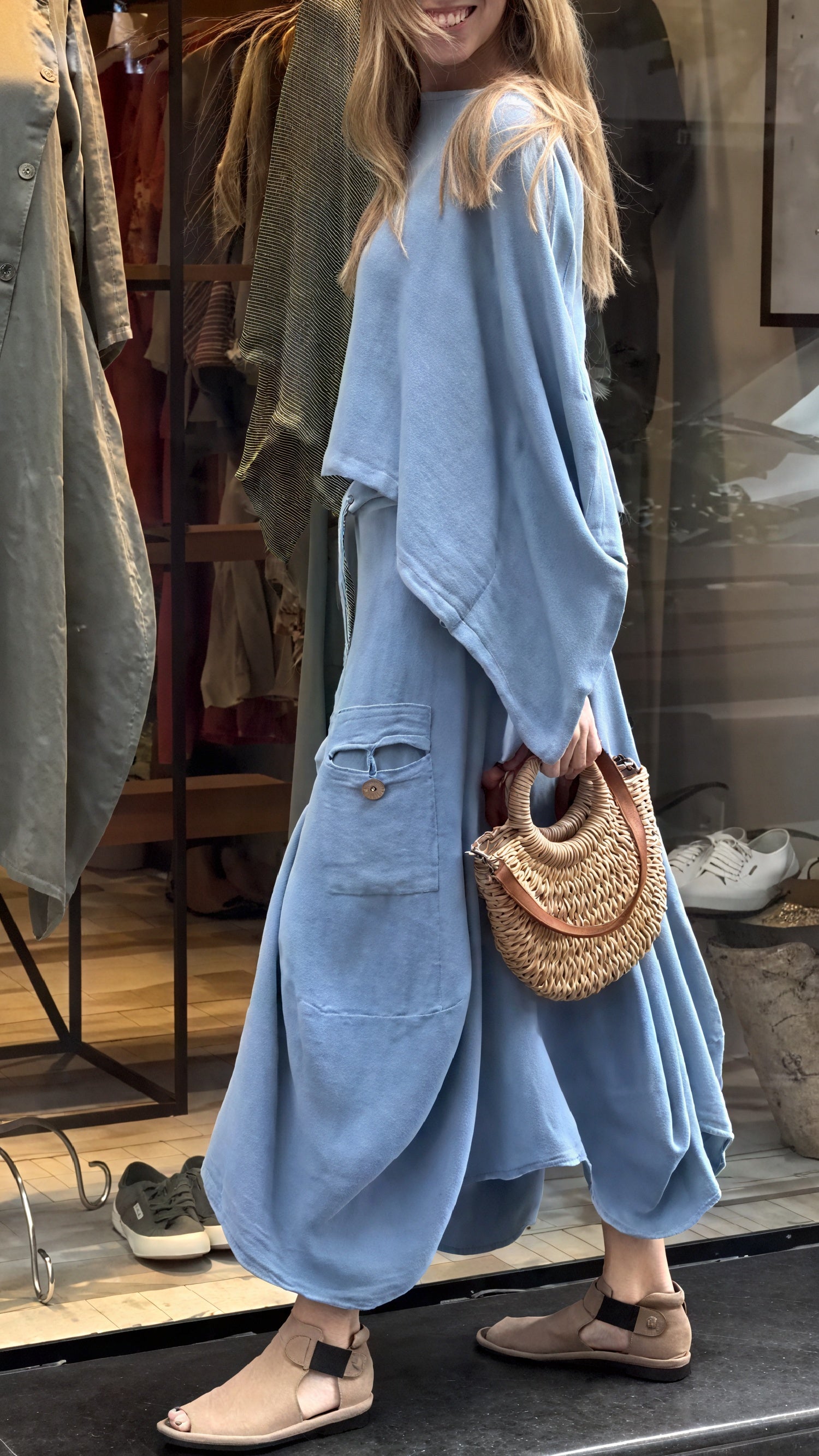 Damen Zweiteiler Set – Lockere Passform, Kordelzug, mit Taschen-81991-cbcb318b-6766-4ce2-9dac-e586d4503c55