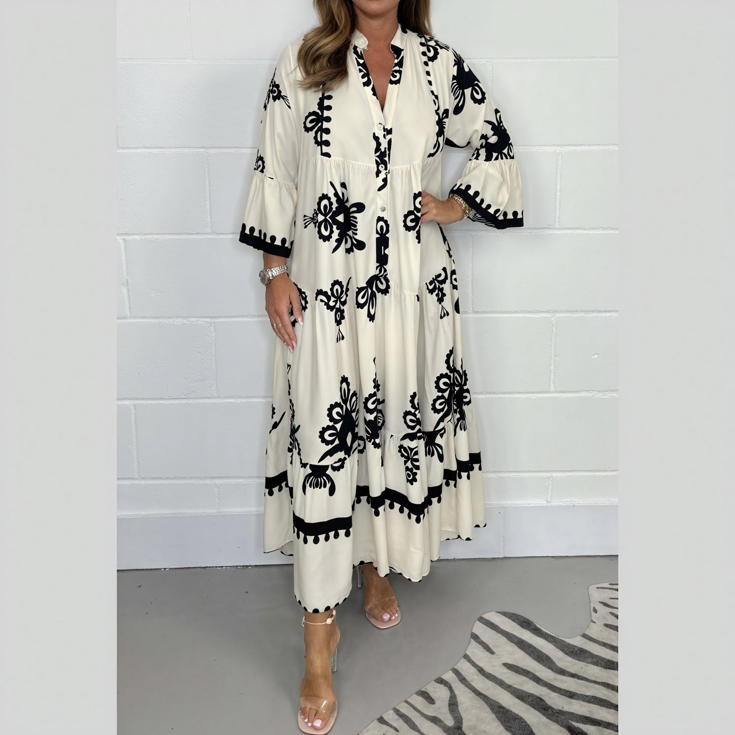 Fließendes Kleid mit Bohème-Flair