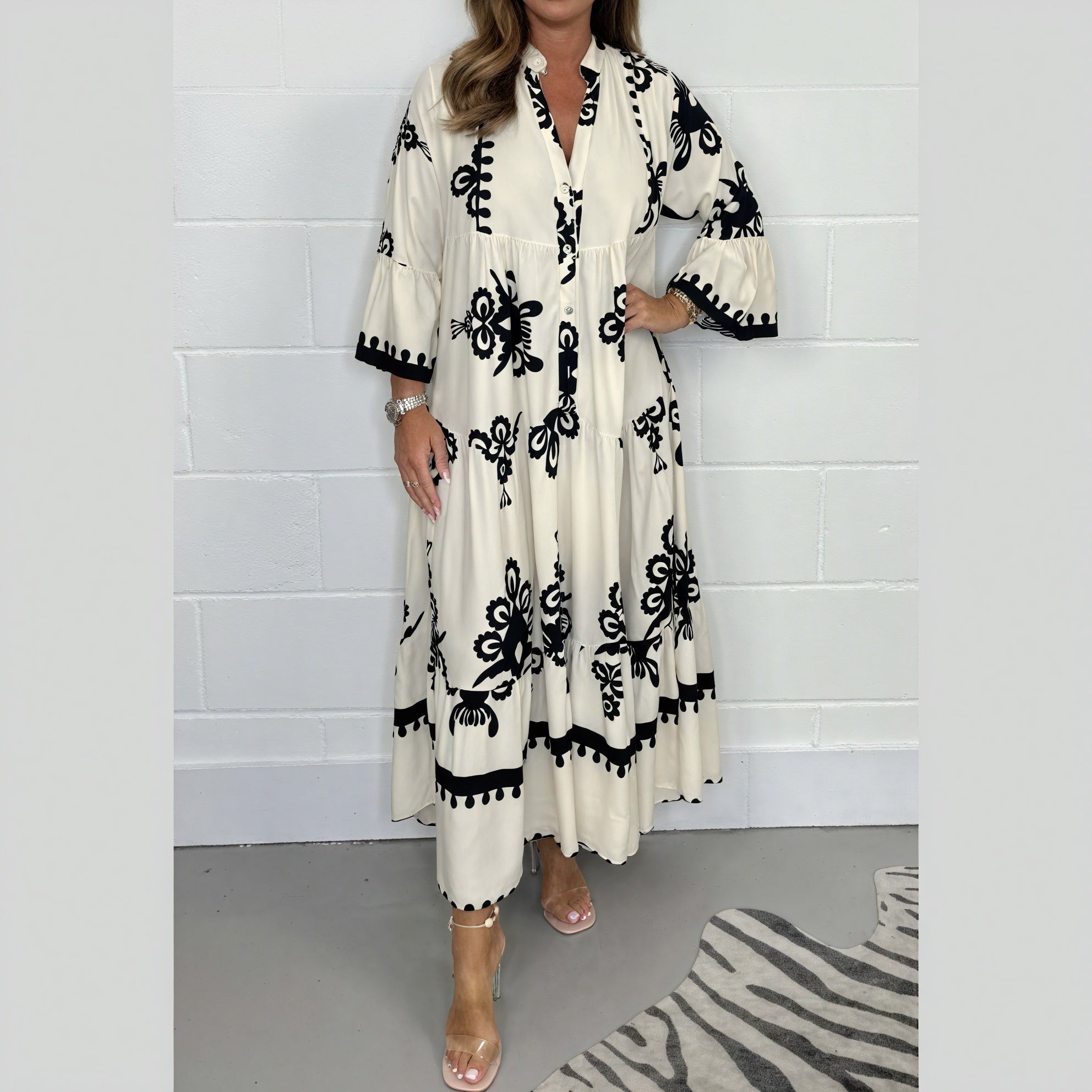 Fließendes Kleid mit Bohème-Flair