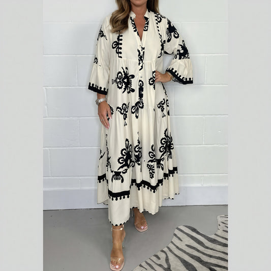 Fließendes Kleid mit Bohème-Flair