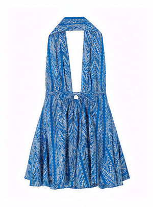 Fließendes Sommerkleid mit Neckholder
