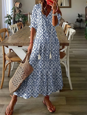 Fließendes Kleid mit floralem Muster