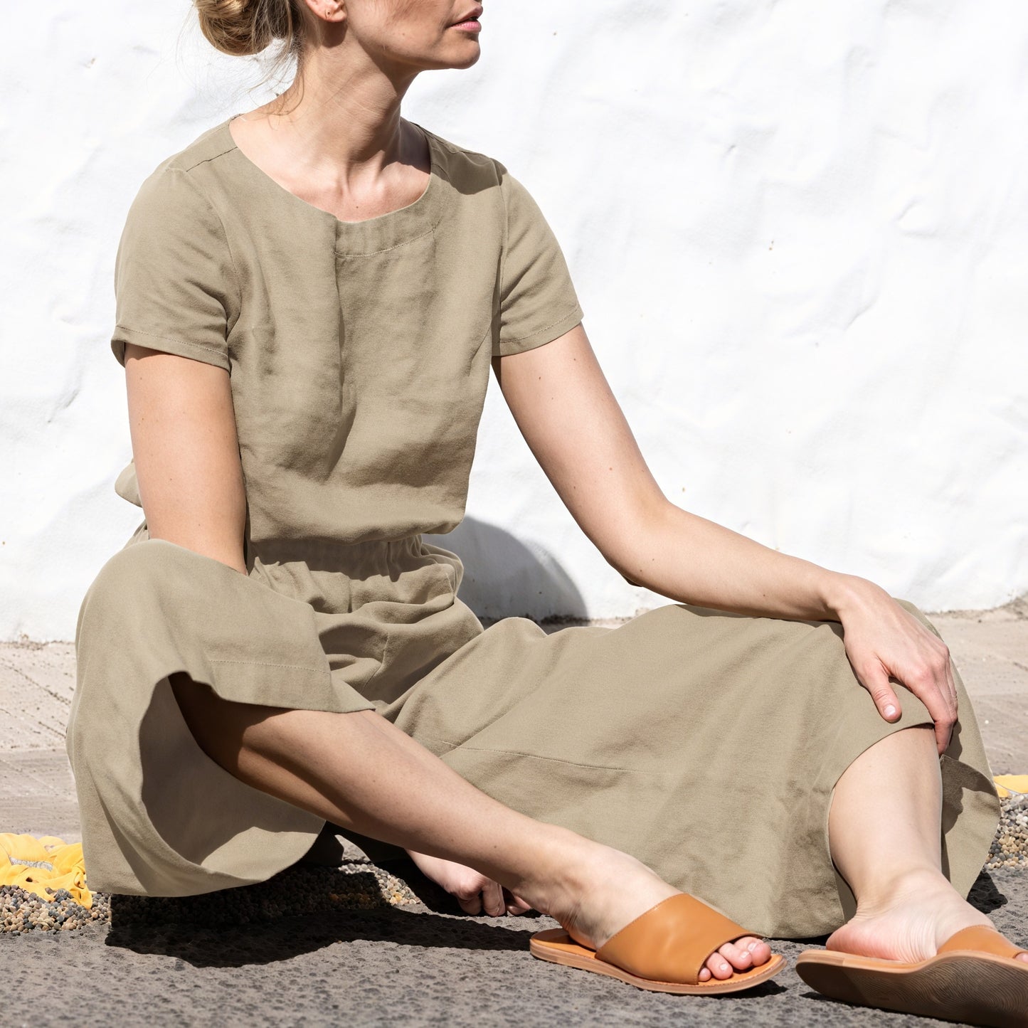 Weitbein Jumpsuit mit Tunnelzug