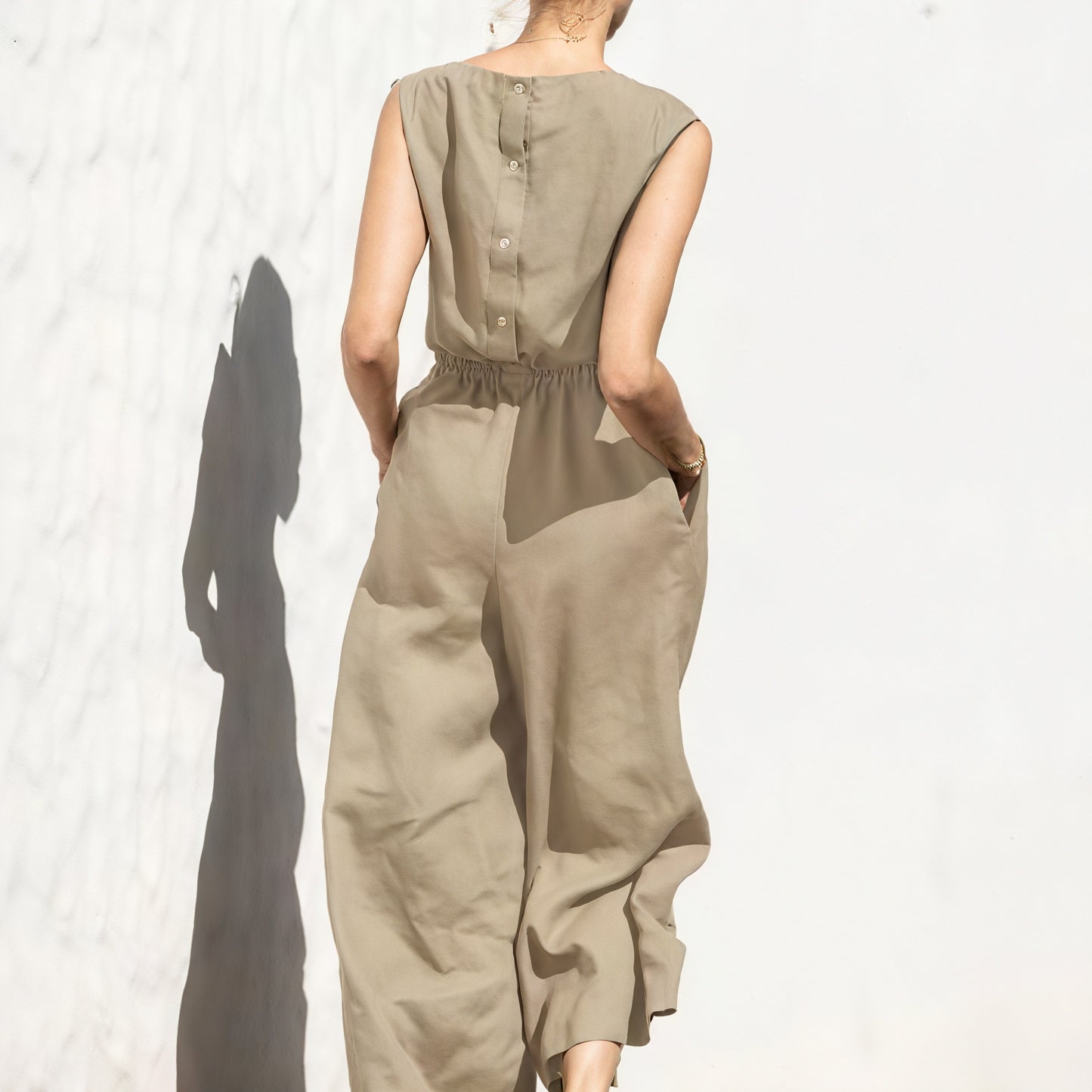 Weitbein Jumpsuit mit Tunnelzug