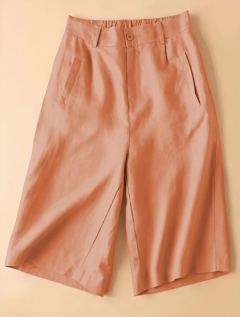 Weitgeschnittene Culottes mit hohem Bund