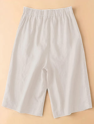 Weitgeschnittene Culottes mit hohem Bund