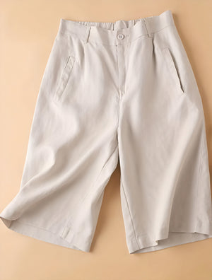 Weitgeschnittene Culottes mit hohem Bund