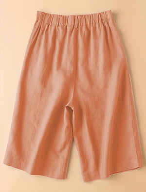 Weitgeschnittene Culottes mit hohem Bund