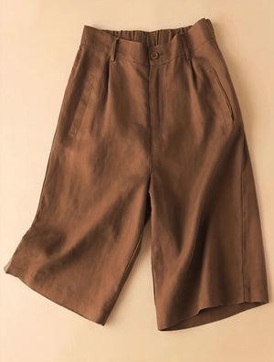 Weitgeschnittene Culottes mit hohem Bund
