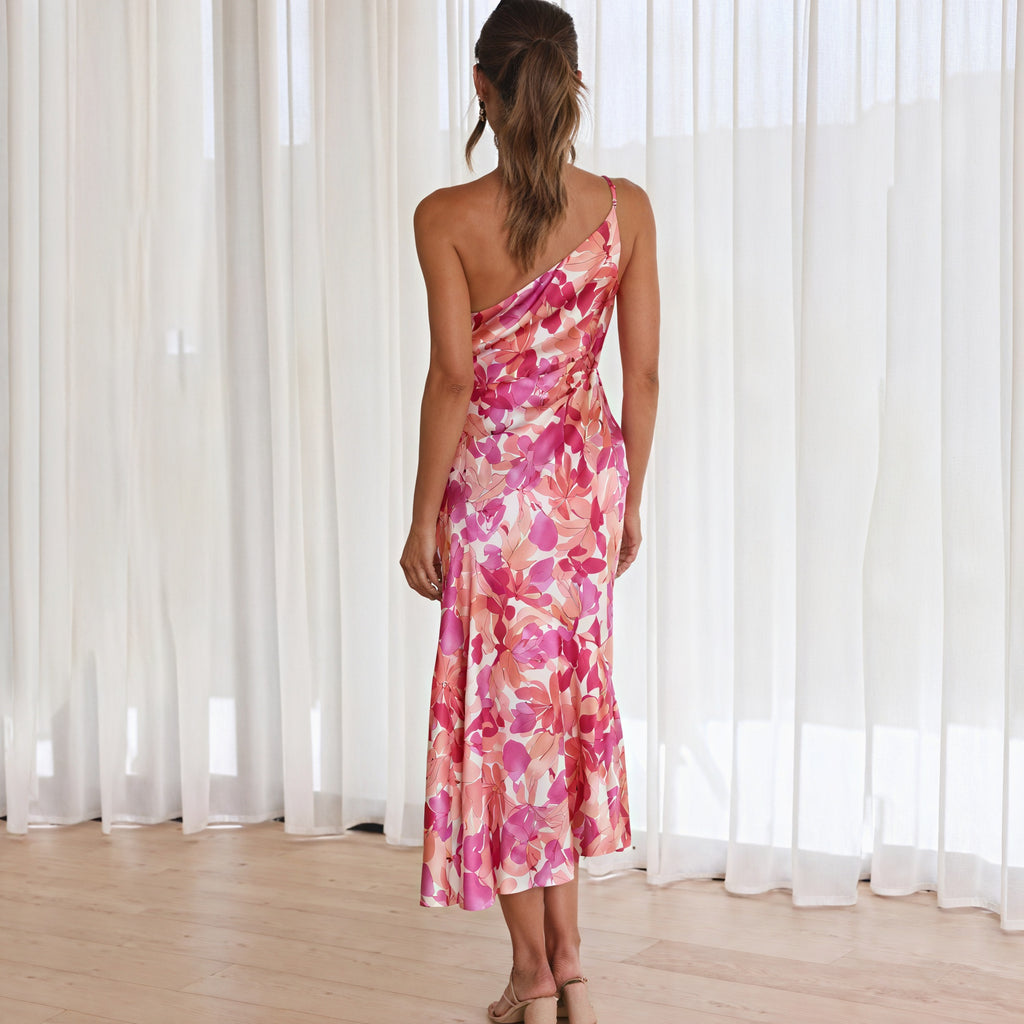 Madison | Elegant Asymmetrical Floral Midi Dress for Every Occasion - Image 3