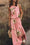 Ärmelloses Maxi-Kleid mit Muster, Seitenschlitz & Taschen