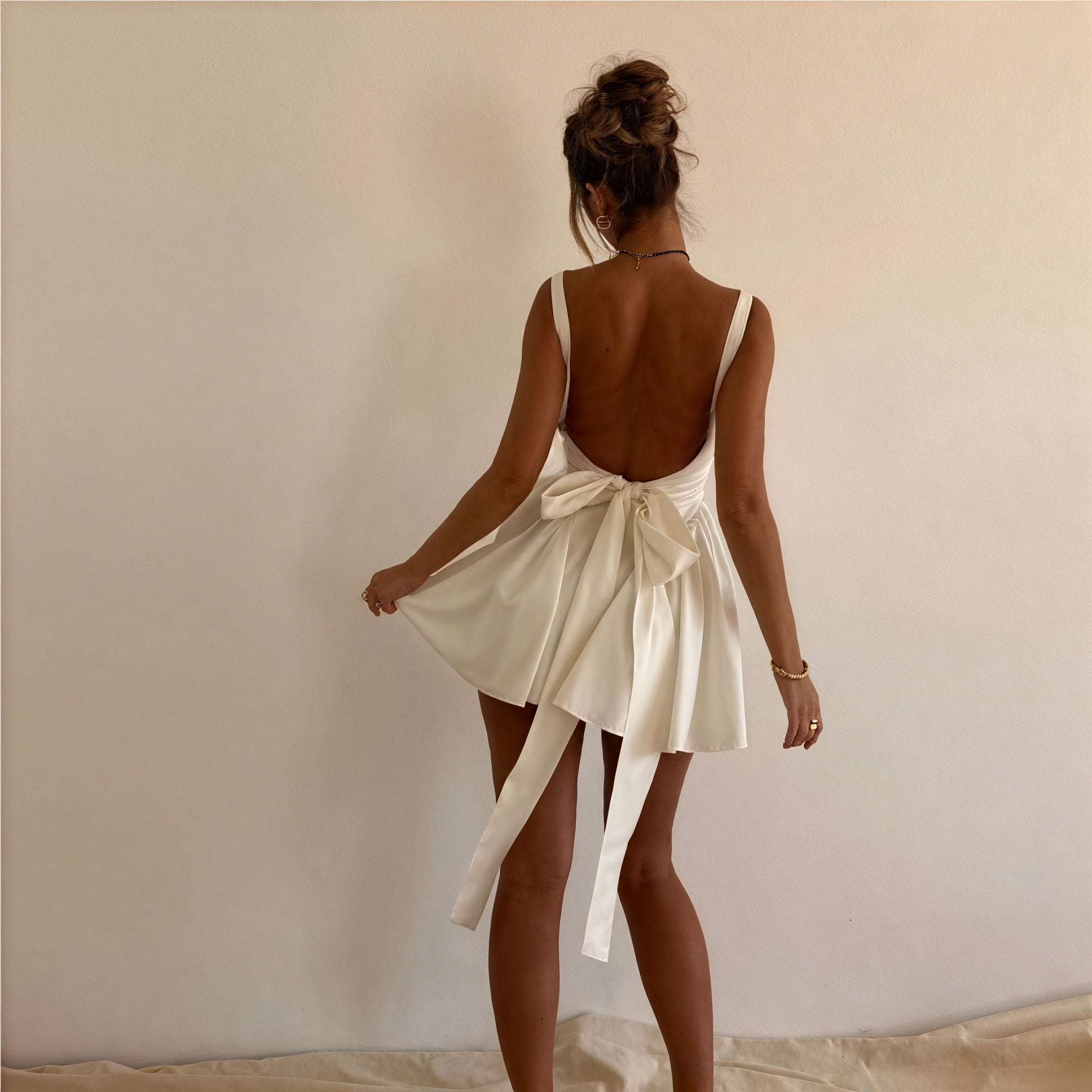 Damen Kleid Weiß A-Linie Ärmellos mit Carré-Ausschnitt-83234-95072f26-7af5-4c51-a2c0-50753b0f117d