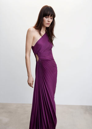 Damen Kleid – One-Shoulder, Plissierter Stoff, Asymmetrischer Saum, Elegant-83236-8c42eabf-f762-40ee-af86-76110b26afc0