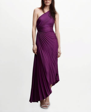 Damen Kleid – One-Shoulder, Plissierter Stoff, Asymmetrischer Saum, Elegant-83236-03e8e0f9-d099-455f-9a83-db2c4d8dd783