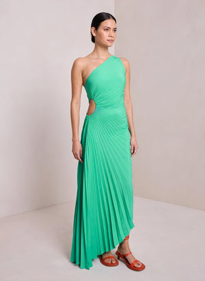 Damen Kleid – One-Shoulder, Plissierter Stoff, Asymmetrischer Saum, Elegant-83236-7b2101ea-9ee6-45e6-acd7-31d880f760c3
