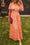Florales V-Ausschnitt Kleid – Plissierter Rock