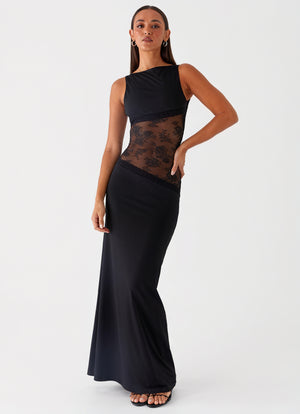 Damen Maxikleid – Ärmellos mit Spitzenpanel, Elegant, Abendkleid-83478-cd0d88ce-8f4b-4c49-b224-7acfe9121435
