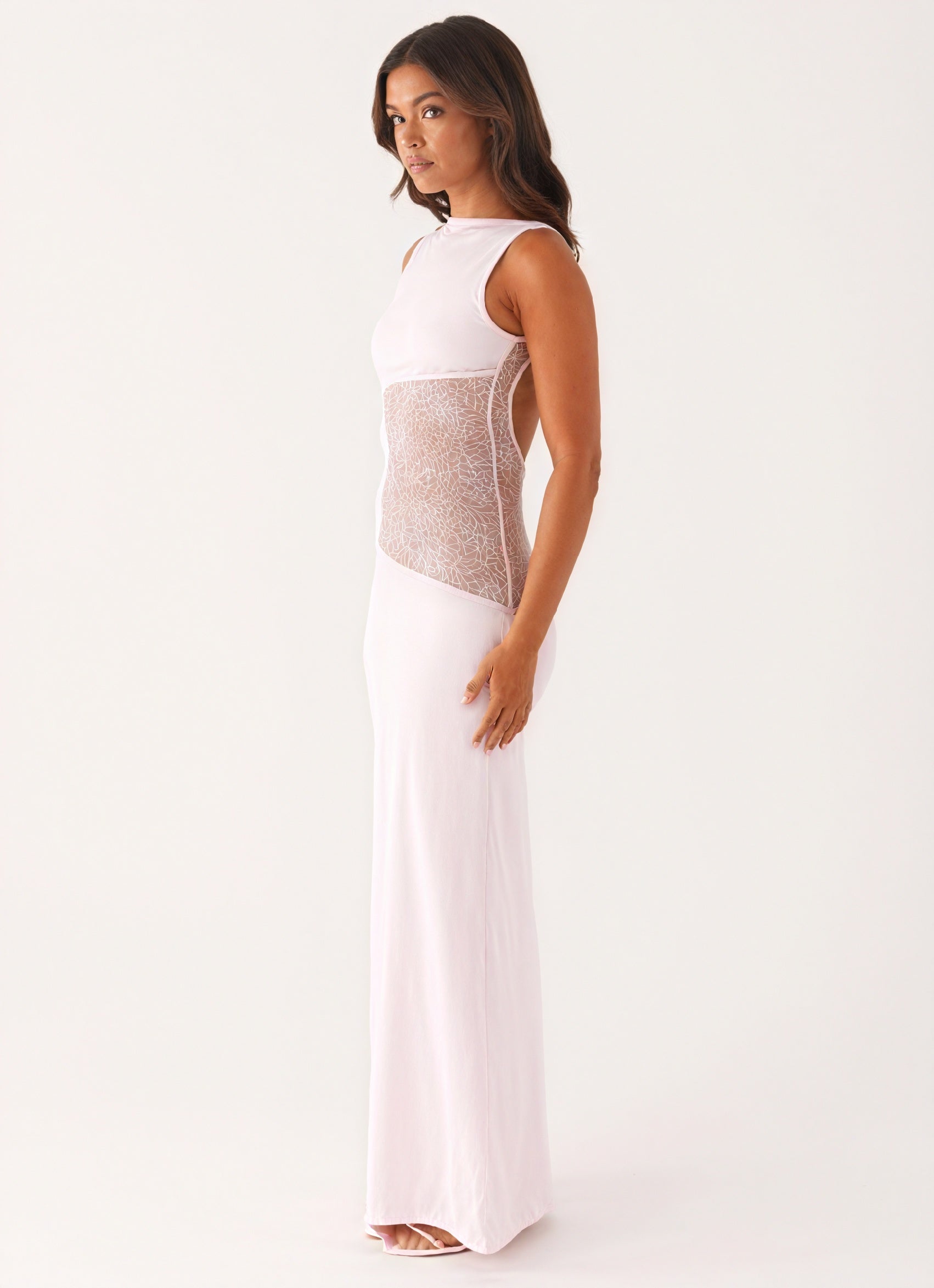Damen Maxikleid – Ärmellos mit Spitzenpanel, Elegant, Abendkleid-83478-dbceb145-1e9d-459c-aa13-d63770daa9a4