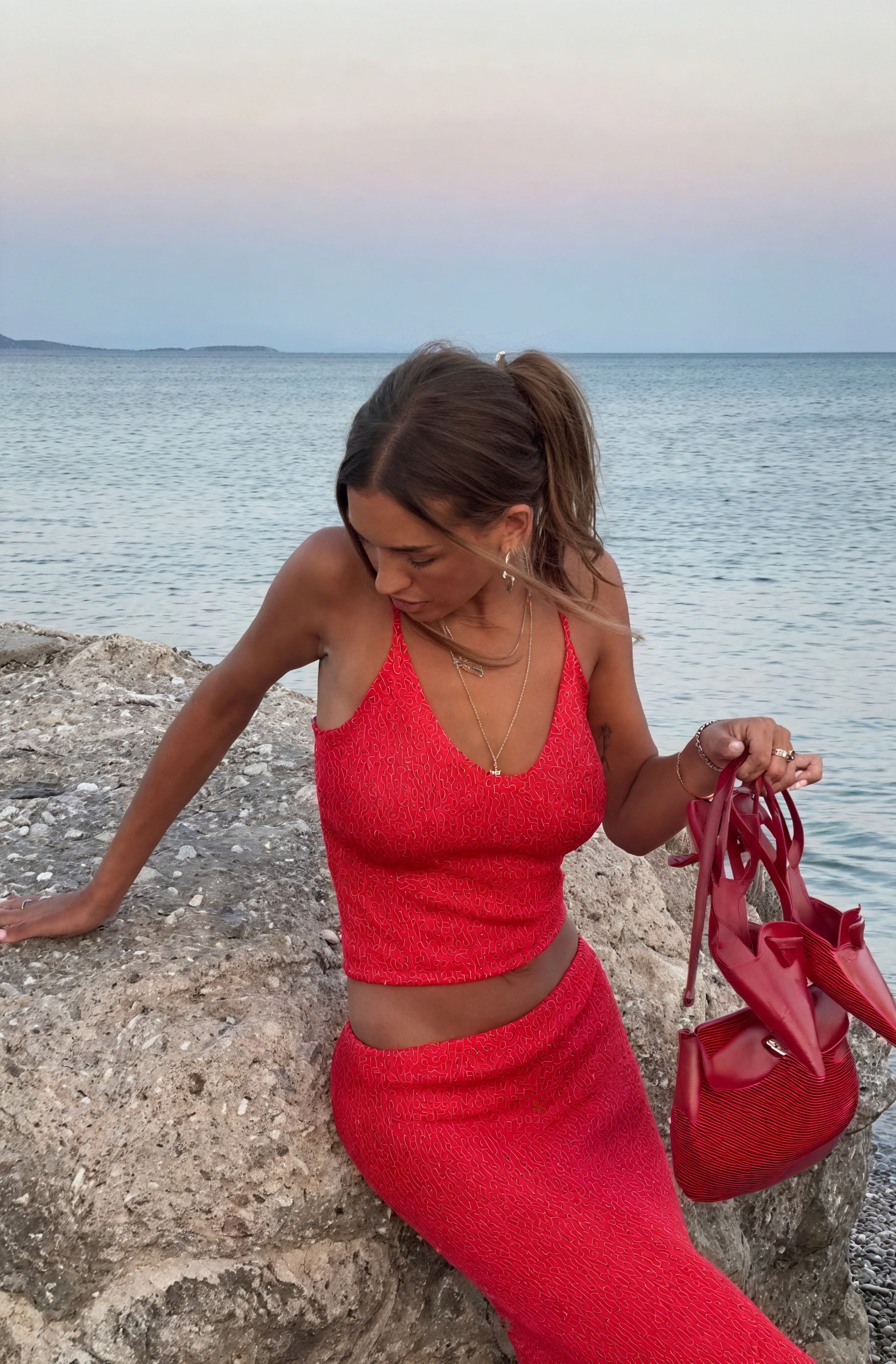 Damen Zweiteiler Set – Glitzernd, Spaghettitop & Maxirock, Abendmode-83554-1c13acdf-937e-4248-8bbb-39856680d3c1