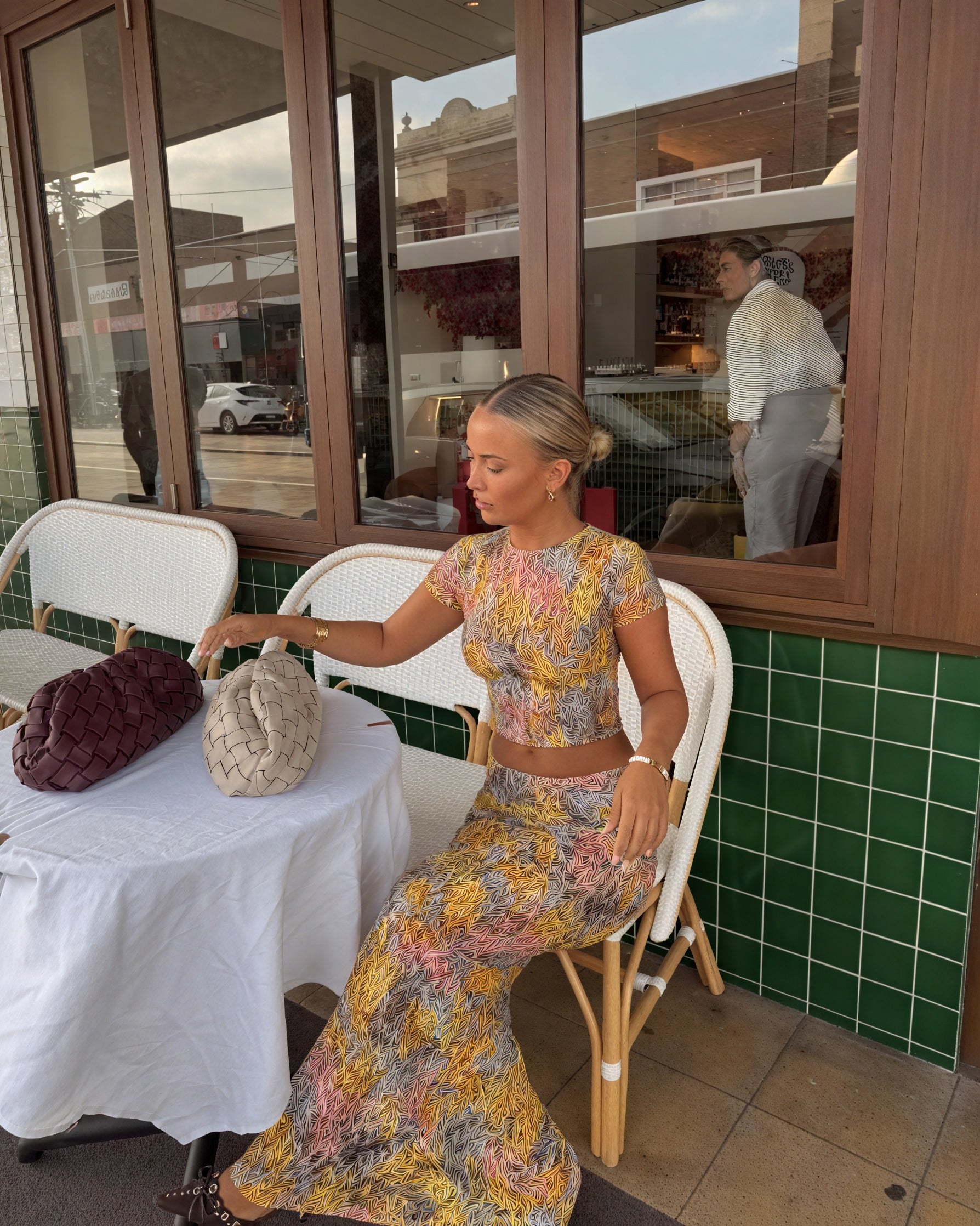 Damen Zweiteiler Set – Blumenmuster Crop Top & Maxi Rock, Fließend-83559-6dba7c4c-8bf4-43d2-8f3f-9612af9fb6d2