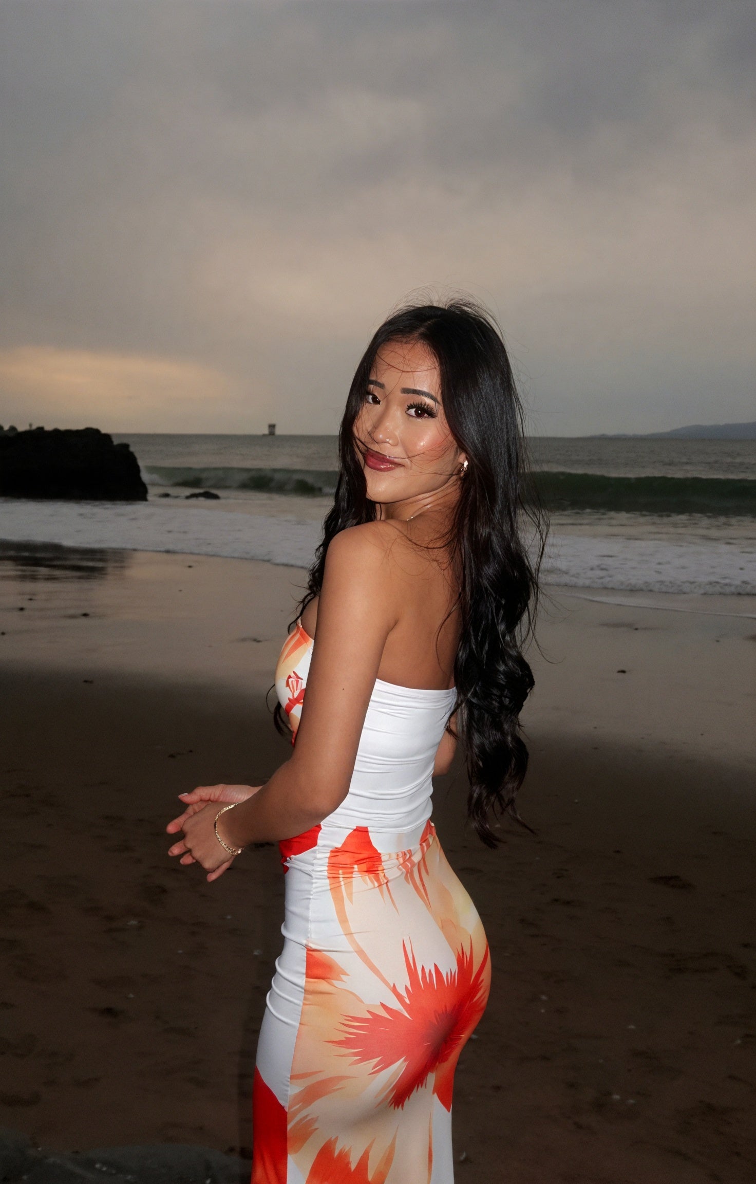 Damen Kleid – Trägerloses Bodycon Blumenmuster-83576-10677751-8a41-429b-a1ef-a168c9c1ec17