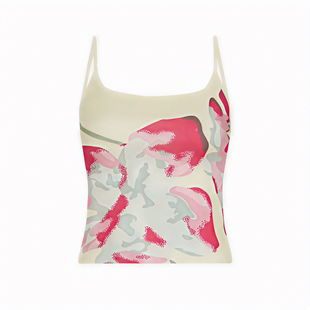 Damen Kleid mit Blumenprint, Spaghettiträgern, gerafftem Rock, asymmetrischem Saum-83580-e654a0a1-c5f9-4f5e-9b87-de58b004de70