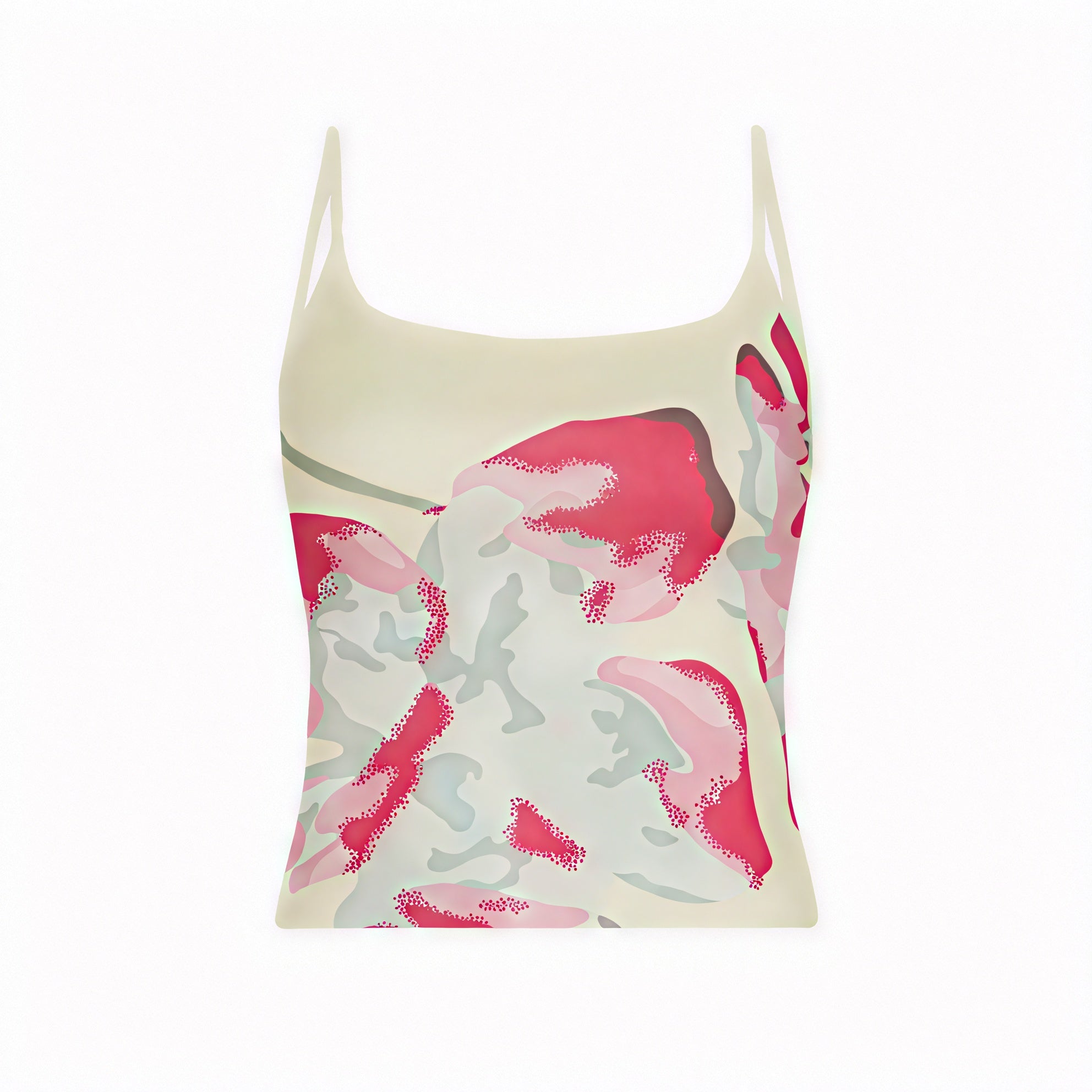 Damen Kleid mit Blumenprint, Spaghettiträgern, gerafftem Rock, asymmetrischem Saum-83580-e654a0a1-c5f9-4f5e-9b87-de58b004de70