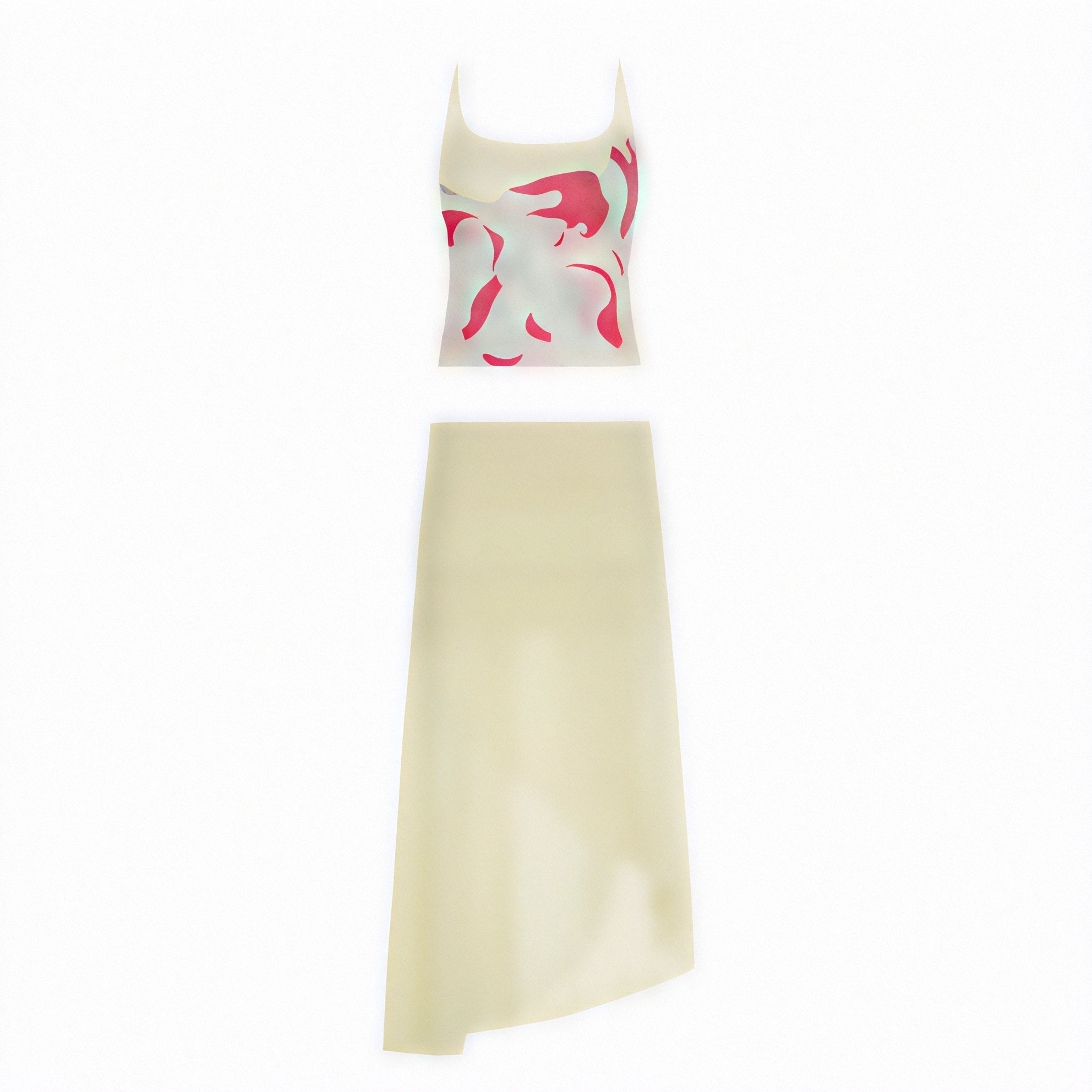 Damen Kleid mit Blumenprint, Spaghettiträgern, gerafftem Rock, asymmetrischem Saum-83580-5fa0c415-5503-4771-85d4-697d37d229a9