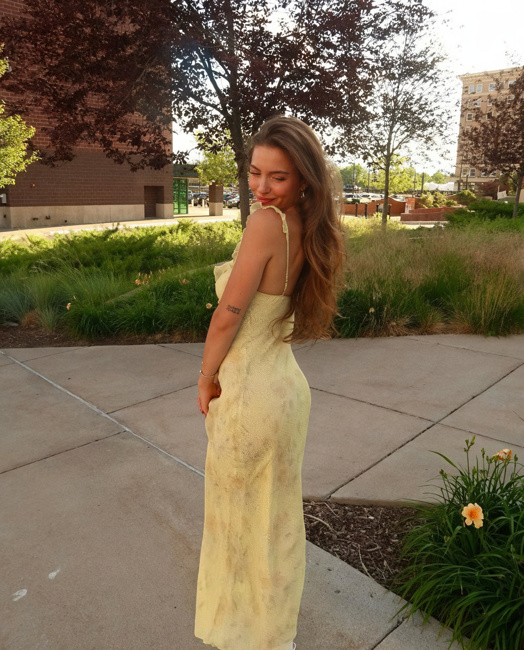 Damen Blumenkleid – Leichter Stoff, Spaghettiträger, Rüschen, Romantischer Sommerstil-83695-bf752250-0e70-4994-8cc2-40ac845e77cf