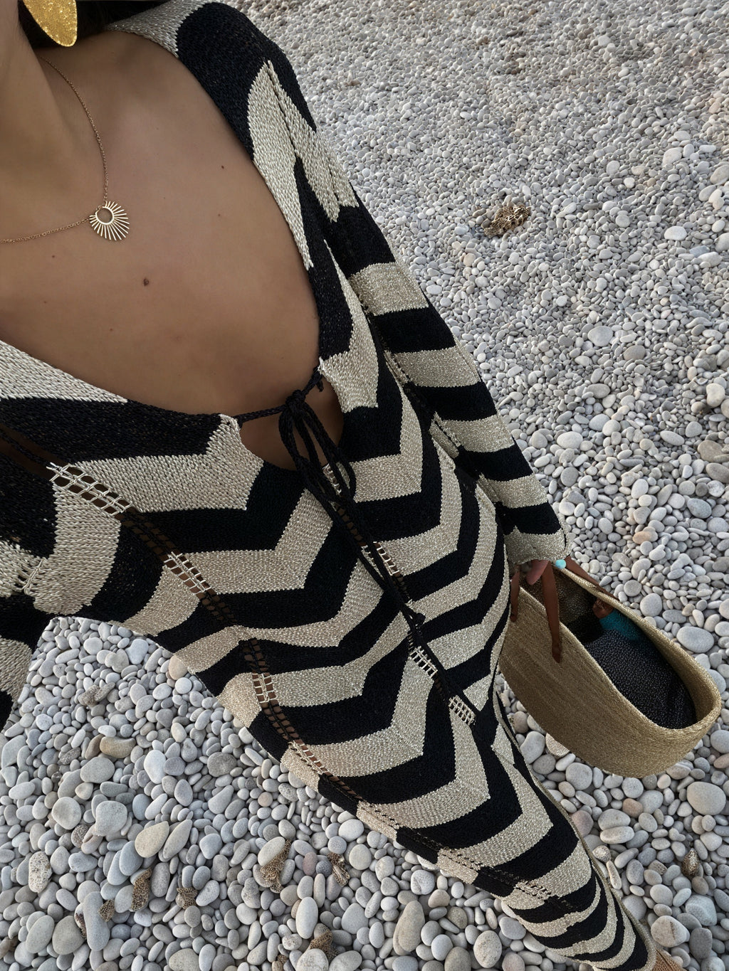 Damen Strickkleid – Chevron Muster, Langarm-83785-ceb59c37-a5b5-4761-8e16-553f8a3676af