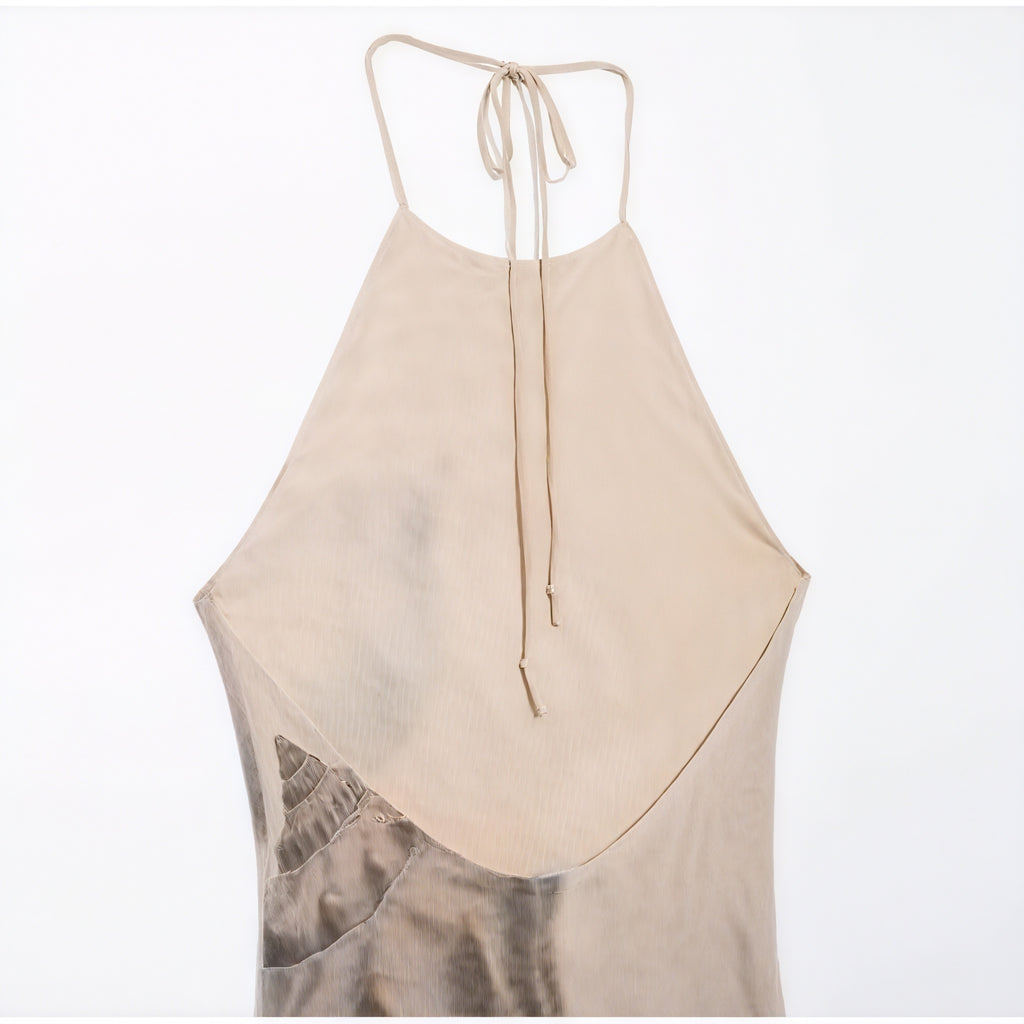 Damen Maxikleid – Halterneck, Einzigartiger Print, Strukturiert, Leichtes Material-83816-17241f35-fda6-46ca-8bd4-d260b848ab7b