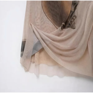 Damen Maxikleid – Halterneck, Einzigartiger Print, Strukturiert, Leichtes Material-83816-61060094-8d74-4576-9f35-758c217e3c71