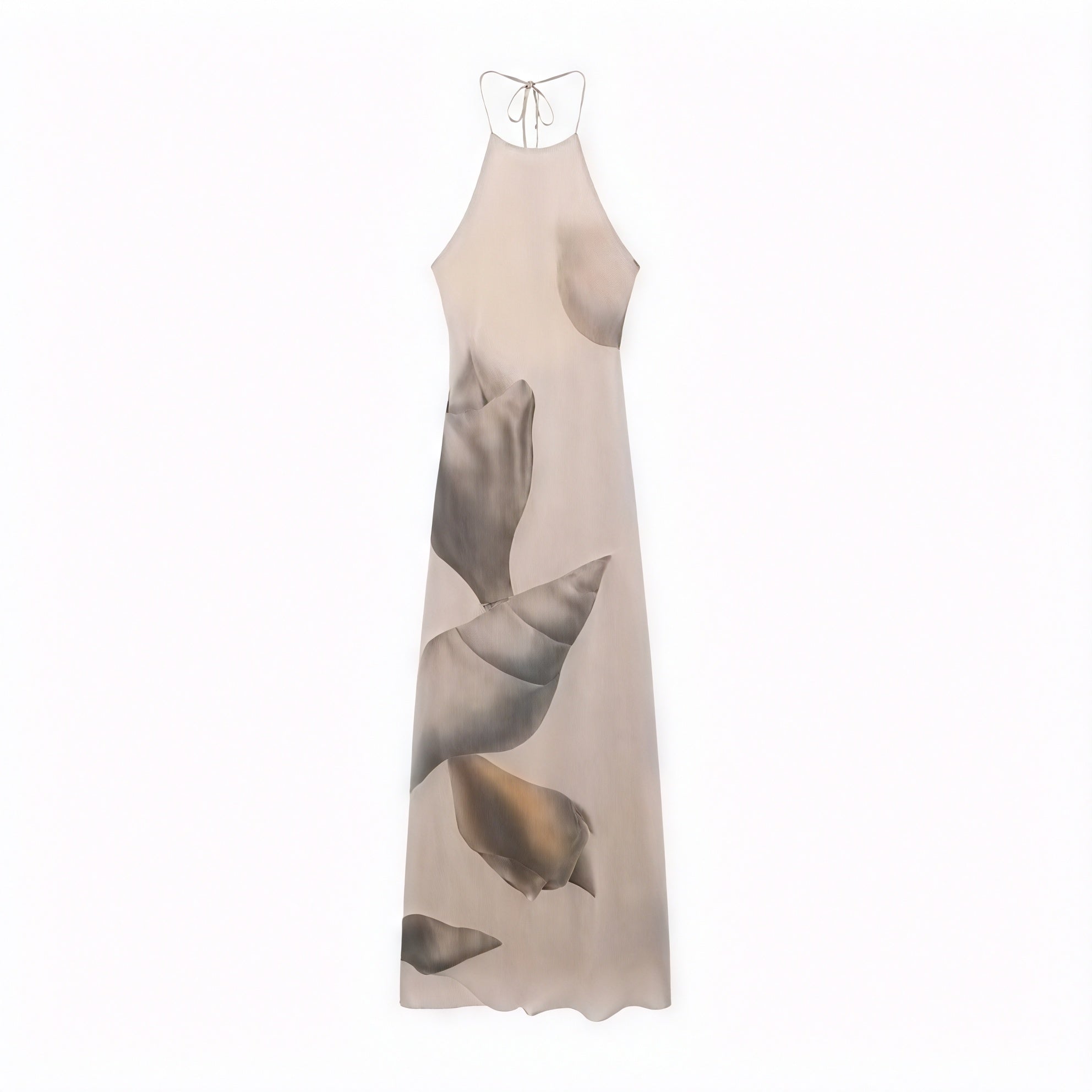 Damen Maxikleid – Halterneck, Einzigartiger Print, Strukturiert, Leichtes Material-83816-c6fd10d8-1d1c-4919-aebf-cd88767b6090
