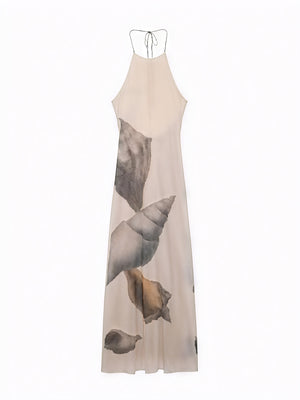 Damen Maxikleid – Halterneck, Einzigartiger Print, Strukturiert, Leichtes Material-83816-54144f81-bd1a-49bc-891c-dc47d30341c6