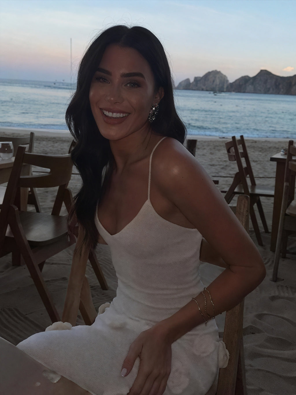 Damen Kleid Weiß Spaghettiträger Blumenapplikationen Elegant für Anlässe-83821-4a7a0131-12e0-4905-b913-633da5f9fae2