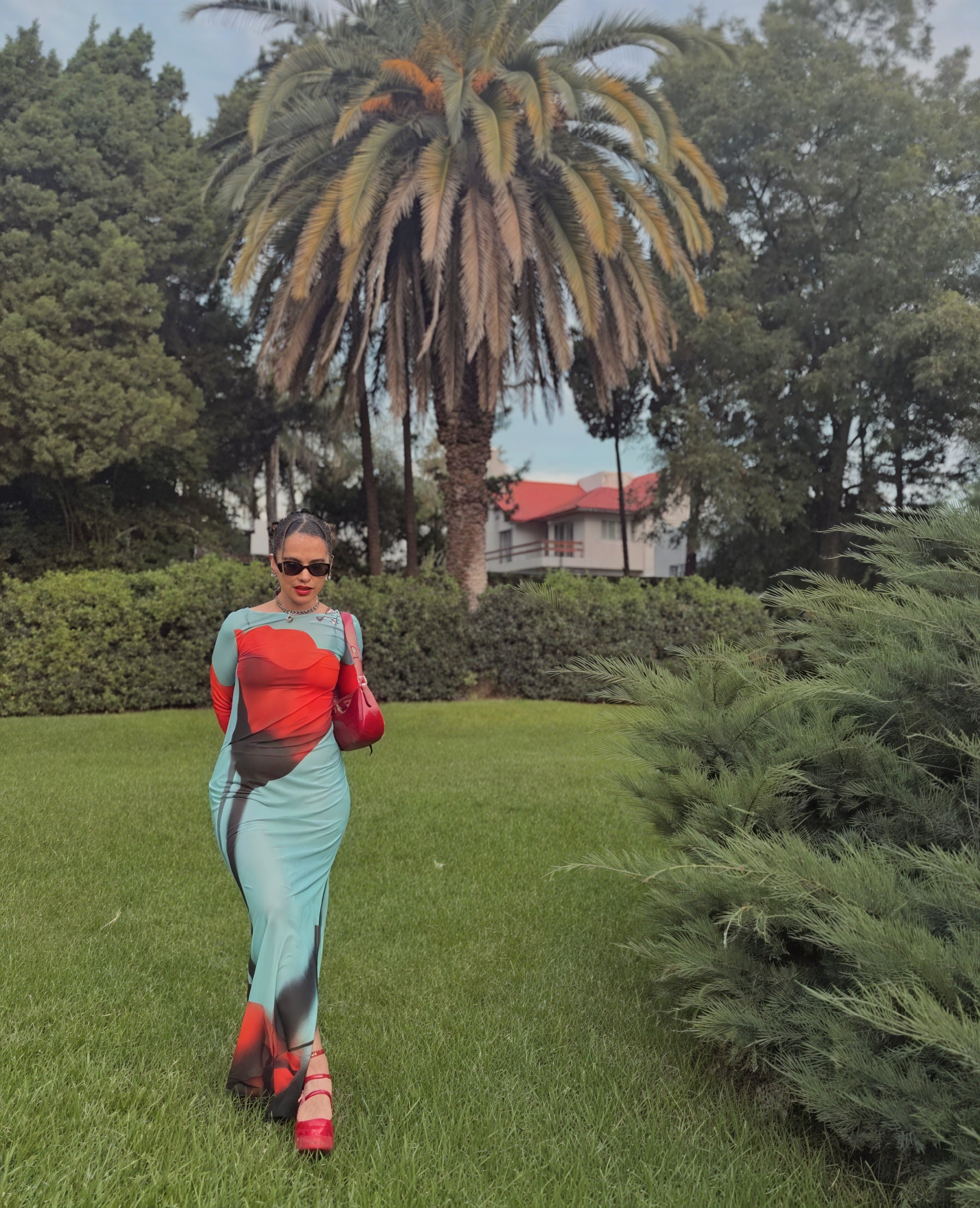 Damen Maxikleid – Bunt Gemustert, Langarm, Bodenlang-83850-94a204c7-6c78-4ffe-b97c-a8c4d5c43043