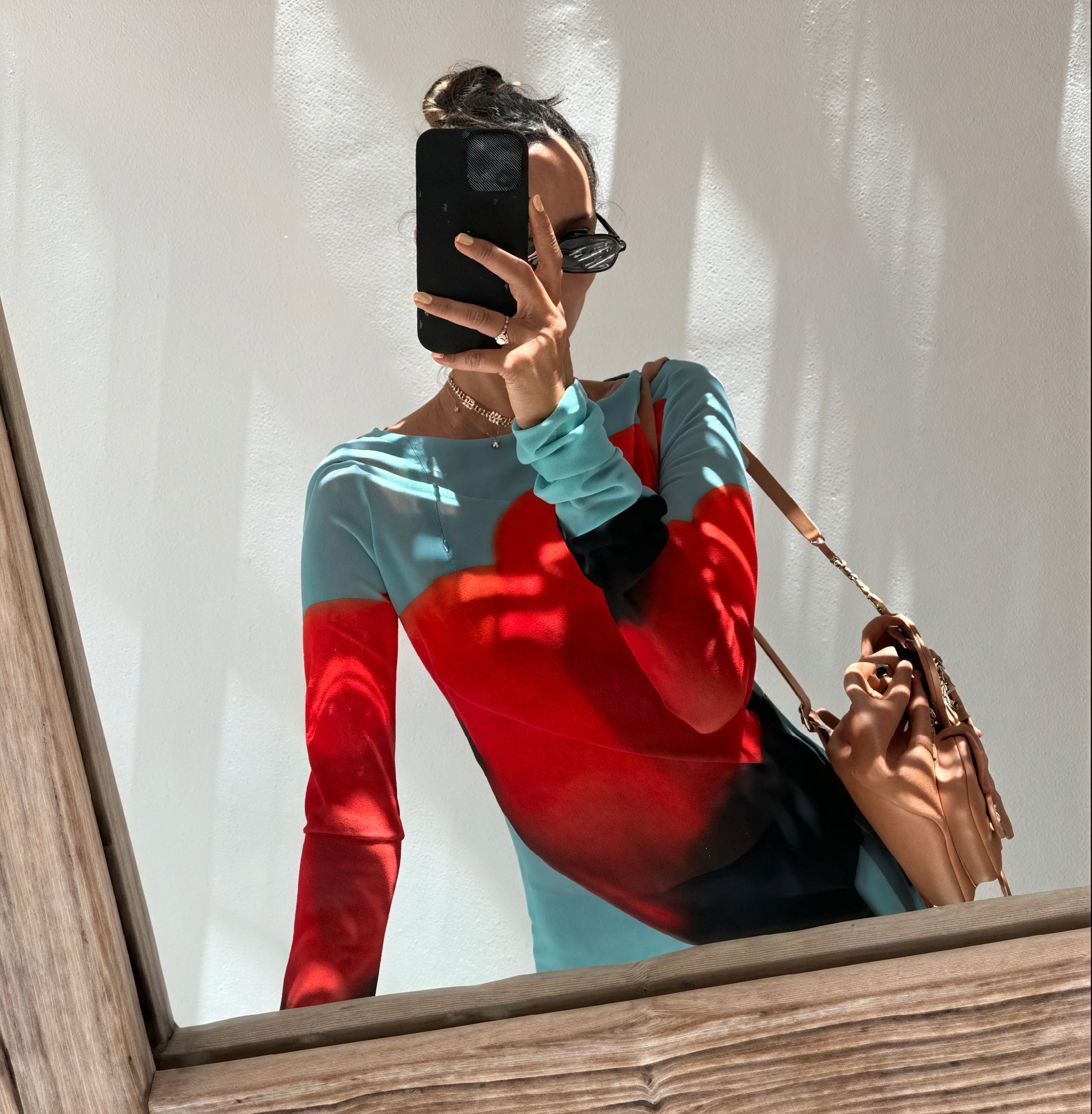 Damen Maxikleid – Bunt Gemustert, Langarm, Bodenlang-83850-a871c07a-3bc7-4067-95cd-151af0491bf7