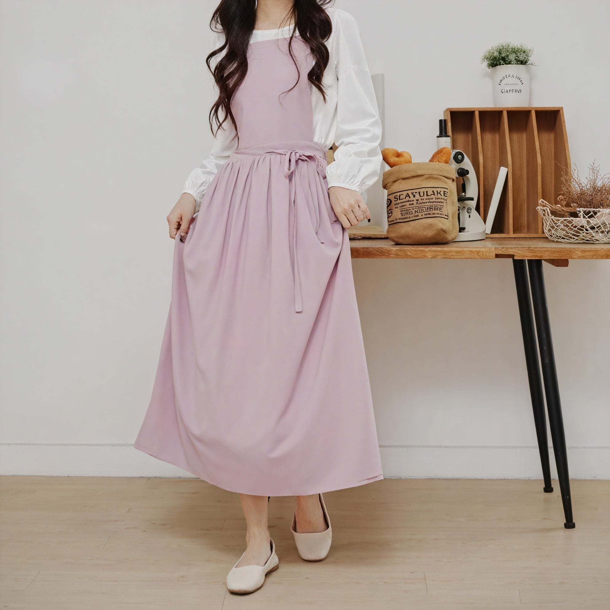 Damen Kleid – Ärmellos, Taillengürtel, Taschen, Vielseitig-83947-7c6defeb-ee10-41f6-bafb-f3d37e39eb7c