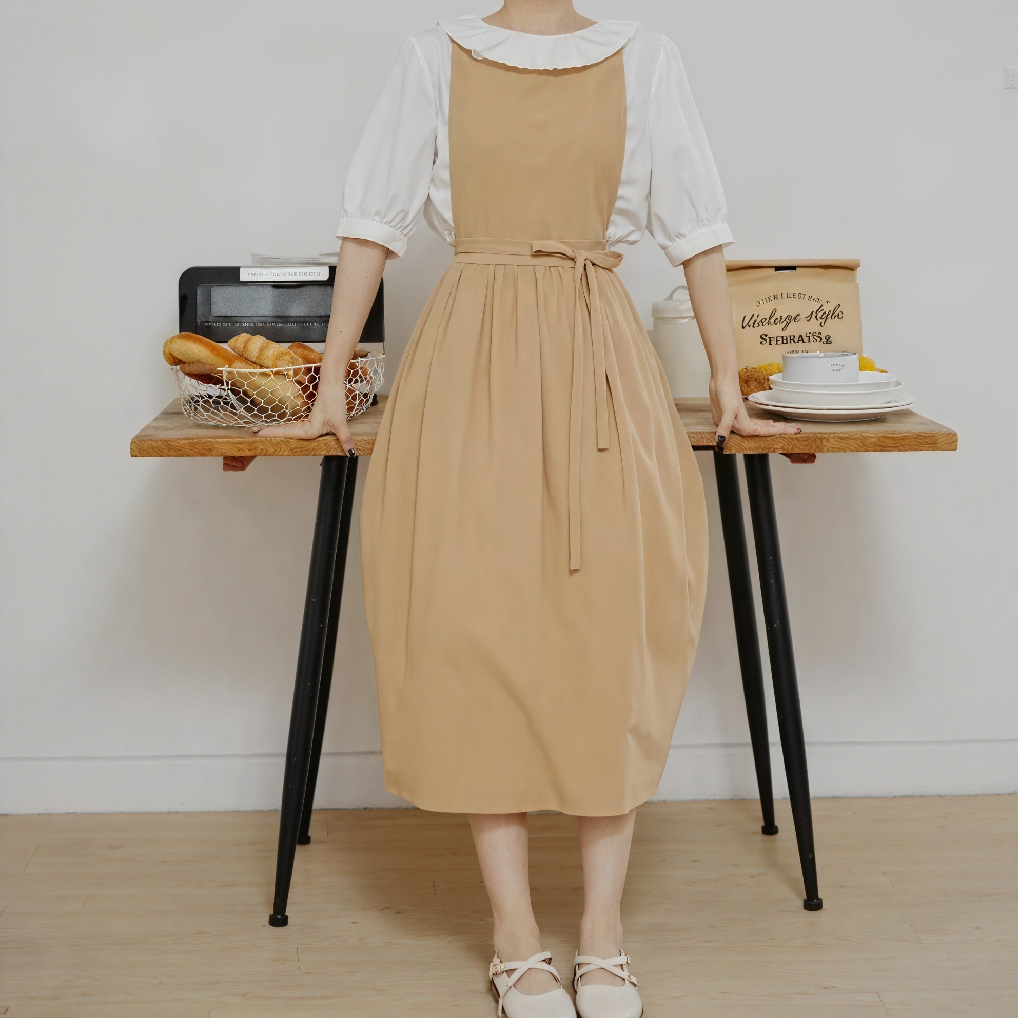 Damen Kleid – Ärmellos, Taillengürtel, Taschen, Vielseitig-83947-27d712df-207e-4f04-835a-074b441f7e59